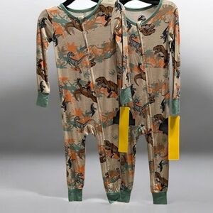 Kids Dinosaur Print Pajamas - set of 2